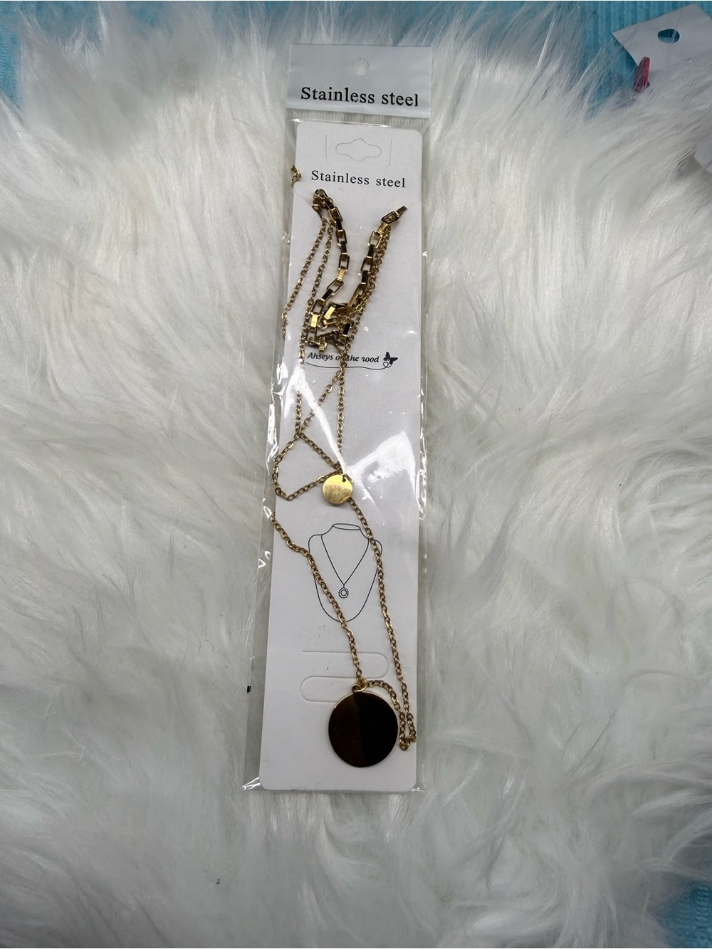 & Other Stories Gold Layered Disc Necklace